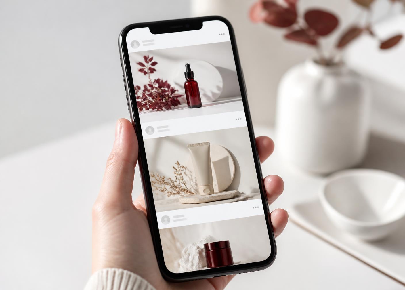 UGC ad production examples: scroll-stopping Meta ad creatives for fashion, jewelry and supplements brands in an Instagram feed